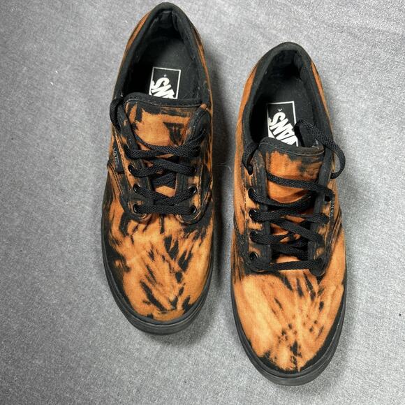 Vans Womens 9 Mens 7 Orange Black Tie Dye Lace Up omfort Shoes - Picture 2 of 10
